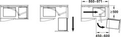 Magic corner frame r/hand silver Hafele 546.17.223 ảnh 2