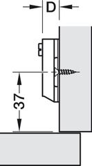 Đế Bản Lề Tủ Metalla A 310A Hafele 311.03.104 ảnh 2