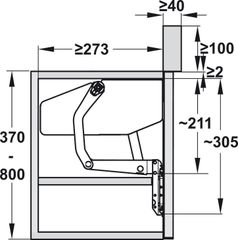 Bộ Tay Nâng Free Swing S8sw Hafele 493.05.774 ảnh 4