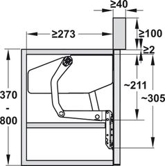 Bộ Tay Nâng Free Swing S2sw Hafele 493.05.760 ảnh 4