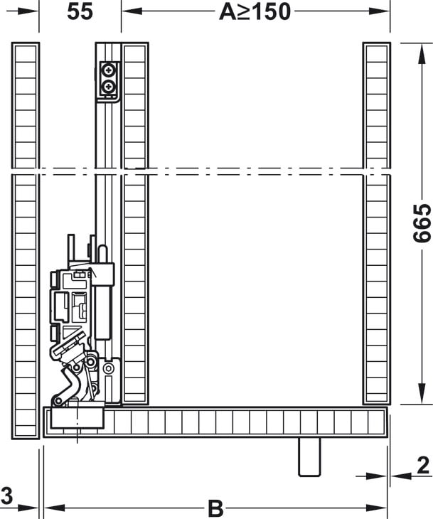 Bộ phụ kiện F-Park72 50A 2200-2700/560mm Hafele 408.45.026 - Lắp bộ phụ kiện F-Park72 50A 2200-2700/560mm Häfele 408.45.026 đúng kỹ thuật