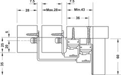 Phụ Kiện Cửa Trượt Tủ Slido Space Air 80VF Hafele 406.78.026 ảnh 4