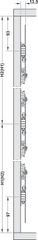 Bộ phụ kiện Slido F-Park71 25B 600mm Hafele 408.25.005 ảnh 5
