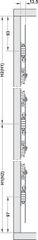 Bộ phụ kiện Slido F-Park71 25B 536mm Hafele 408.25.004 ảnh 5