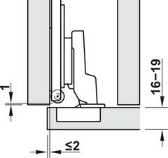 Bản Lề Trùm Ngoài Không Giảm Chấn Hafele 408.00.412 ảnh 3