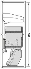 Kệ Nâng Hạ Imove 700mm Hafele 504.68.375 ảnh 3