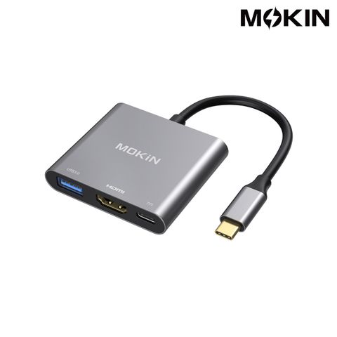 Hub chuyển đổi Mokin USB-C 3-in-1 Xám (MOUC1901)