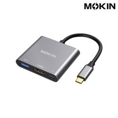 Hub chuyển đổi Mokin USB-C 3-in-1 Xám (MOUC1901)