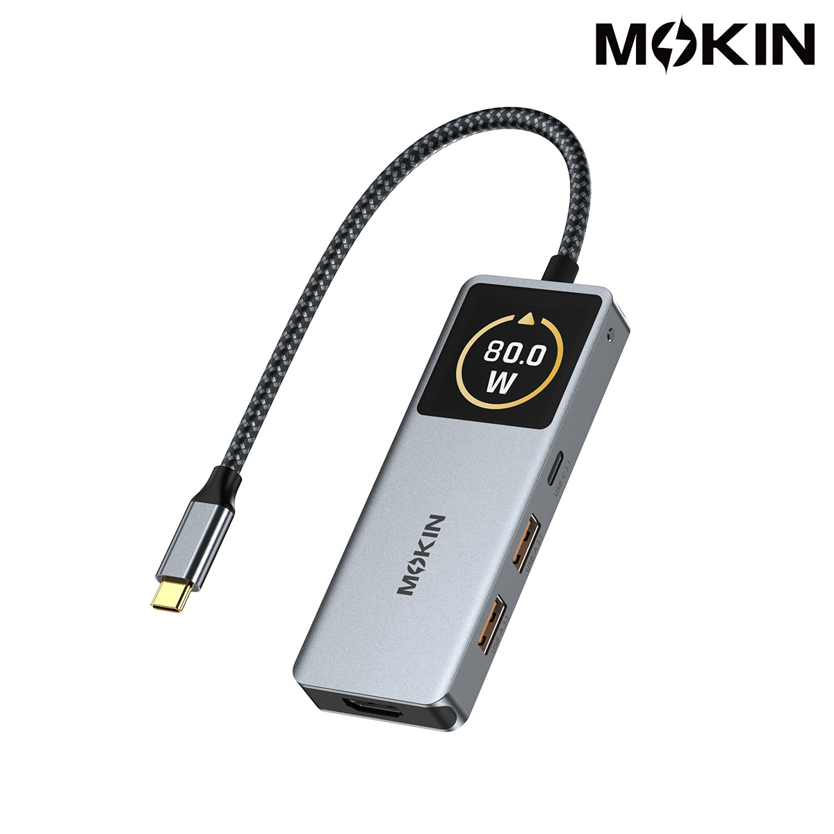 Hub chuyển đổi Mokin MOUC6602 USB-C 6-in-1 Màn Hình Hiển Thị