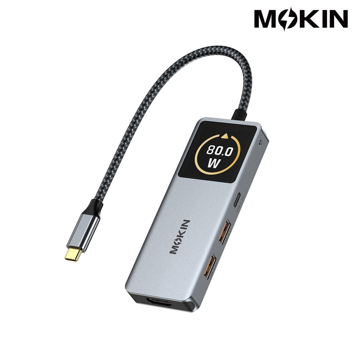 Hub chuyển đổi Mokin MOUC6602 USB-C 6-in-1 Màn Hình Hiển Thị