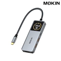 Hub chuyển đổi Mokin MOUC6602 USB-C 6-in-1 Màn Hình Hiển Thị