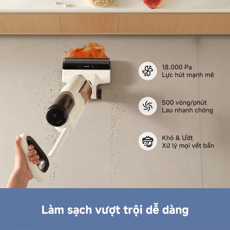 Máy hút bụi lau nhà Dreame Mova K30 gập nghiêng 180° – ảnh 3