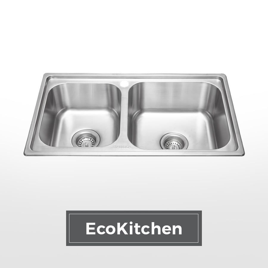Chậu rửa chén 2 hố inox 304 kích thước 76cm Malloca MS2076EP