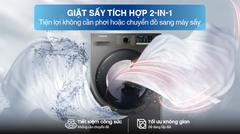 Máy giặt sấy Samsung Ecobubble Inverter giặt 10 kg - sấy 6 kg WD10HG4U04BBSV ảnh 3