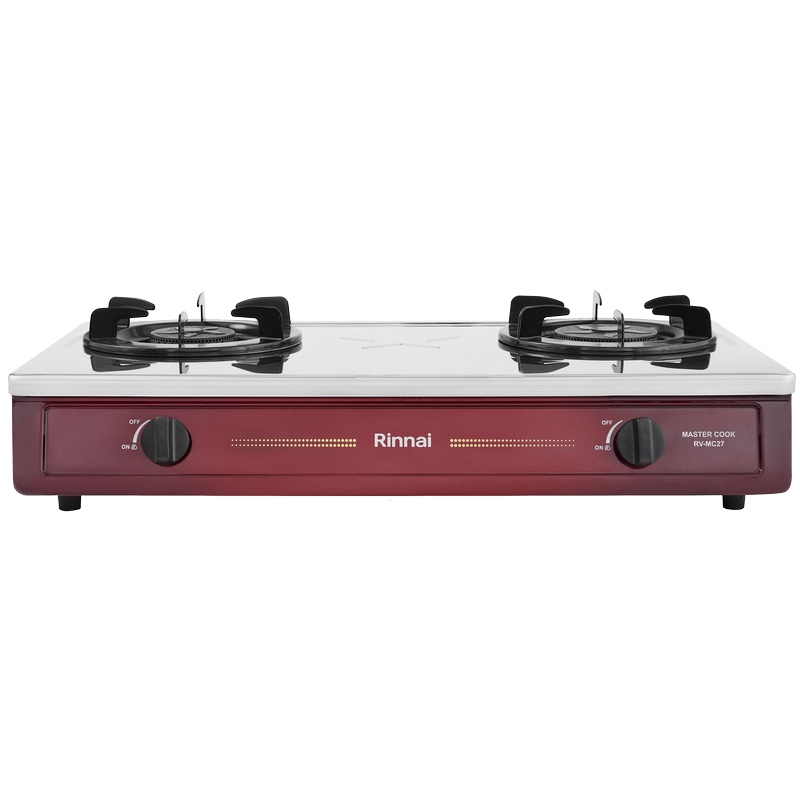 Bếp gas dương Rinnai RV-MC27RS 702mm 2 lò nấu, mặt thép không gỉ