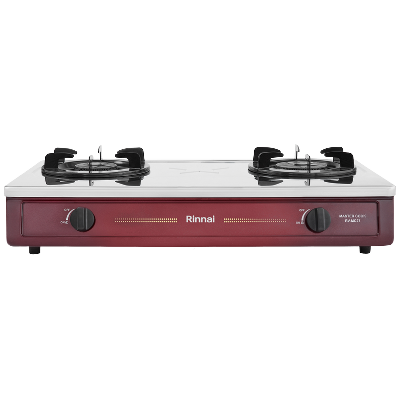  Bếp gas dương Rinnai RV-MC27RS 702mm 2 lò nấu, mặt thép không gỉ 