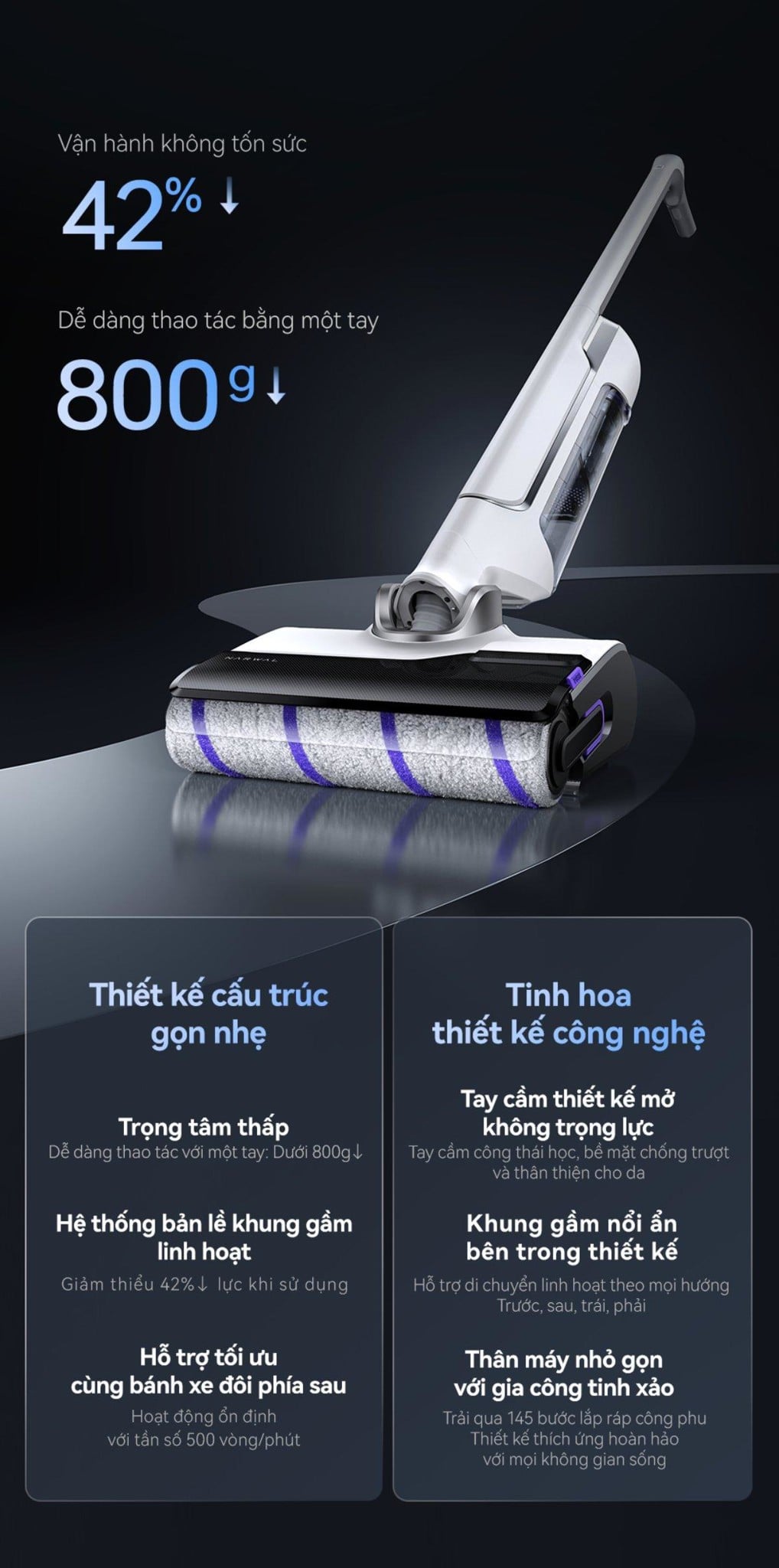 Máy hút bụi lau nhà Narwal S20 gập nghiêng 180° – ảnh 5