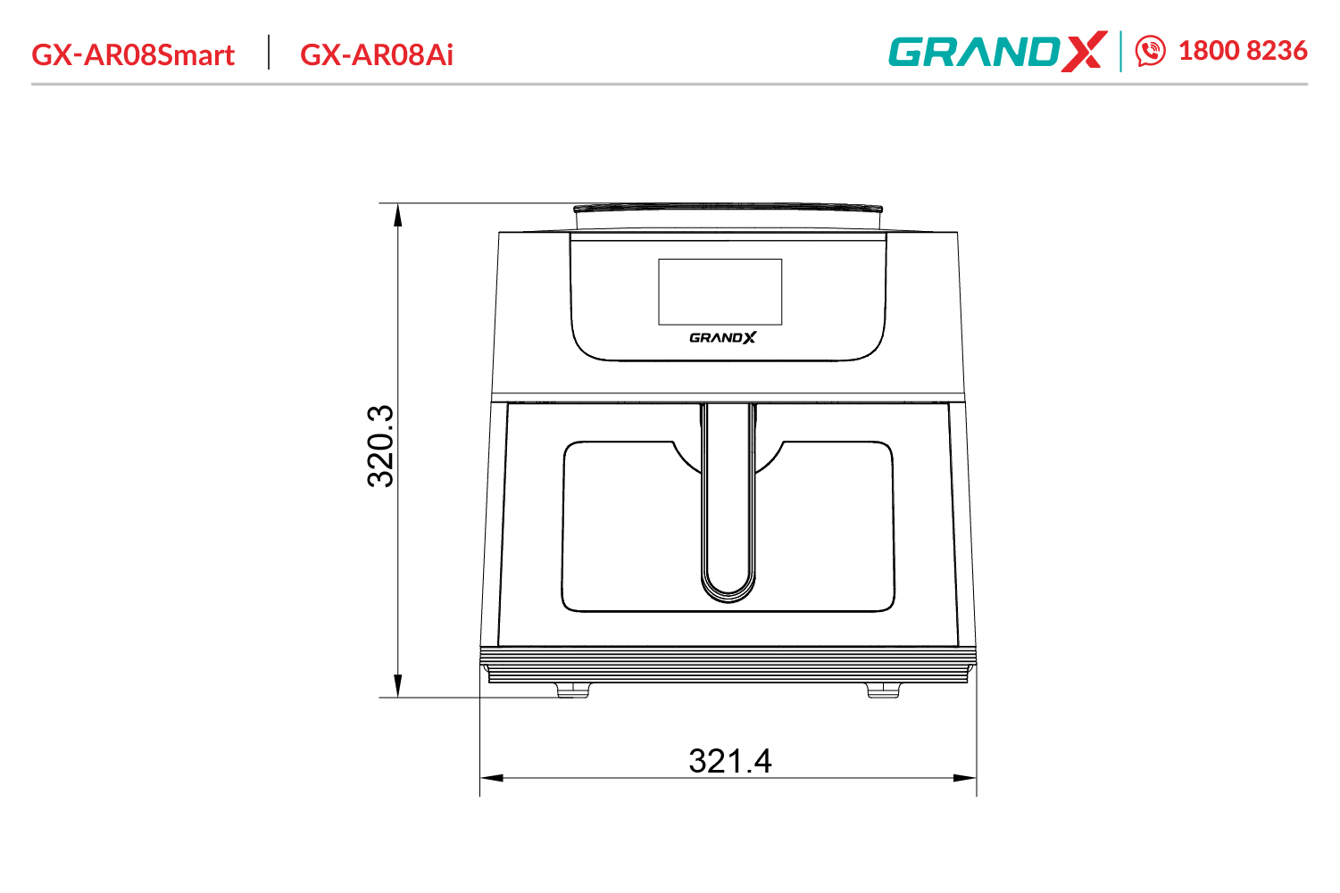 Nồi chiên không dầu GX-AR08SMART / GX-AR08Ai – ảnh 5