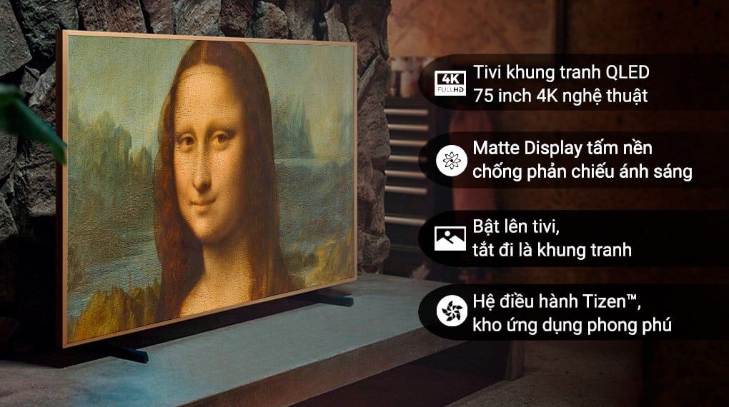 Tivi khung tranh The Frame Samsung 4K 75 inch QA75LS03B