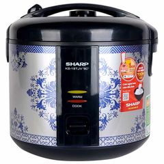 Nồi cơm điện dòng chống dính tăng cường xửng hấp Sharp 1.8 lít KS-19TJV-BC ảnh 1