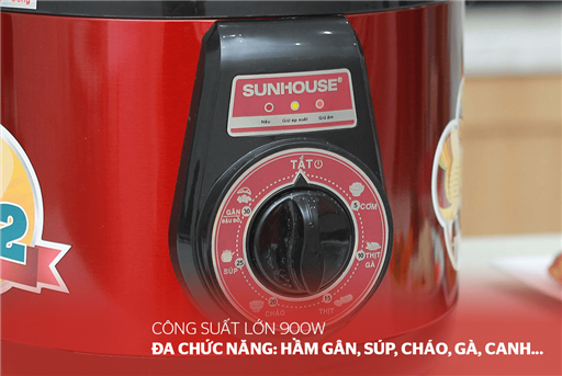 Nồi áp suất điện đa năng Sunhouse SHD1552 đỏ – ảnh 5