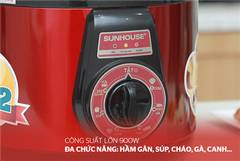 Nồi áp suất điện đa năng Sunhouse SHD1552 đỏ ảnh 5