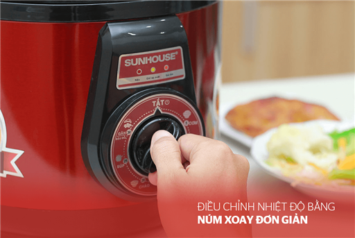 Nồi áp suất điện đa năng Sunhouse SHD1552 đỏ – ảnh 3