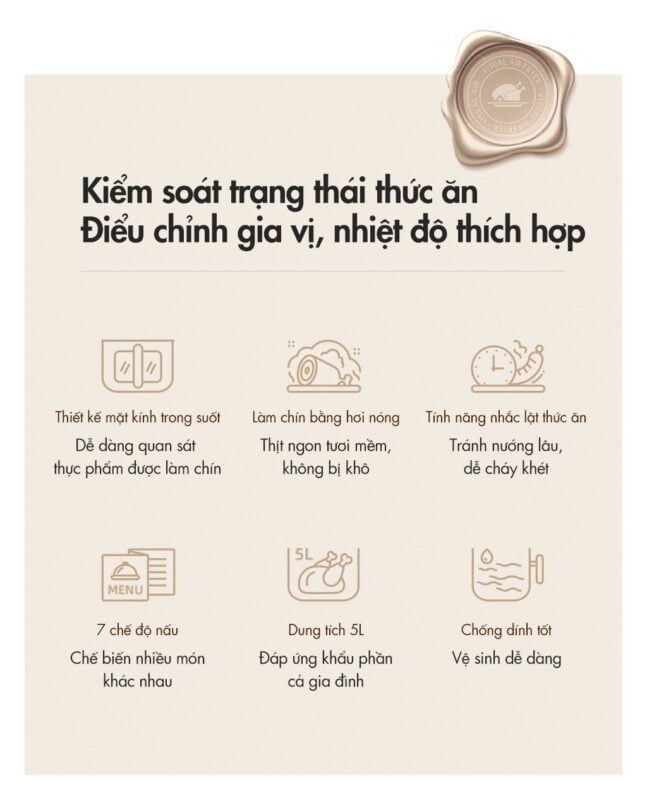 Nồi chiên không dầu Bear QZG-F15E3 – ảnh 7