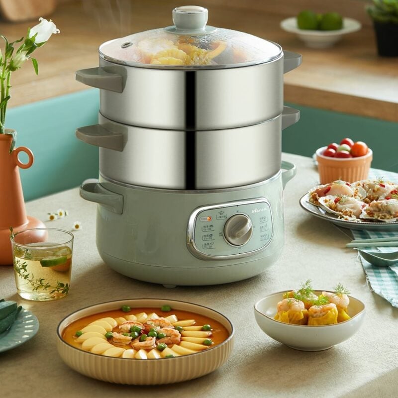 Nồi hấp và nấu lẩu điện đa năng Bear DZG-D80G5 – ảnh 4