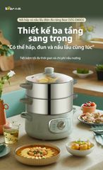 Nồi hấp và nấu lẩu điện đa năng Bear DZG-D80G5 ảnh 5
