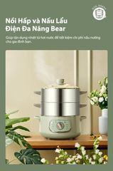 Nồi hấp và nấu lẩu điện đa năng Bear DZG-D80G5 ảnh 7