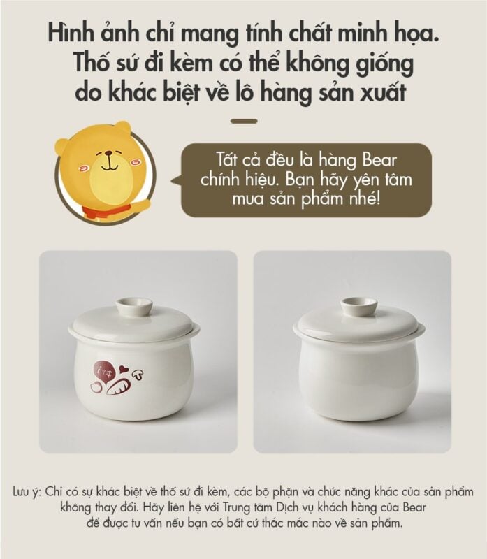 Nồi nấu chậm Bear DDZ-A08T8 – ảnh 4