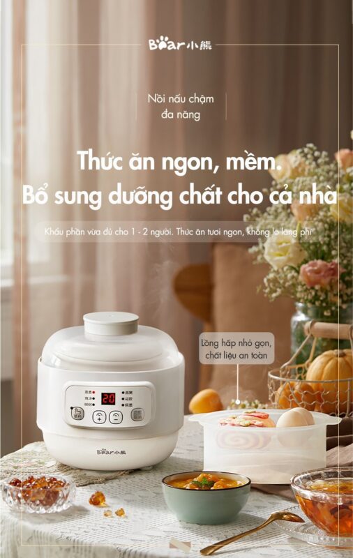 Nồi nấu chậm Bear DDZ-A08T8 – ảnh 5