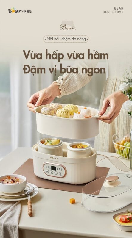 Nồi nấu chậm Bear DDZ-C10V1 – ảnh 4