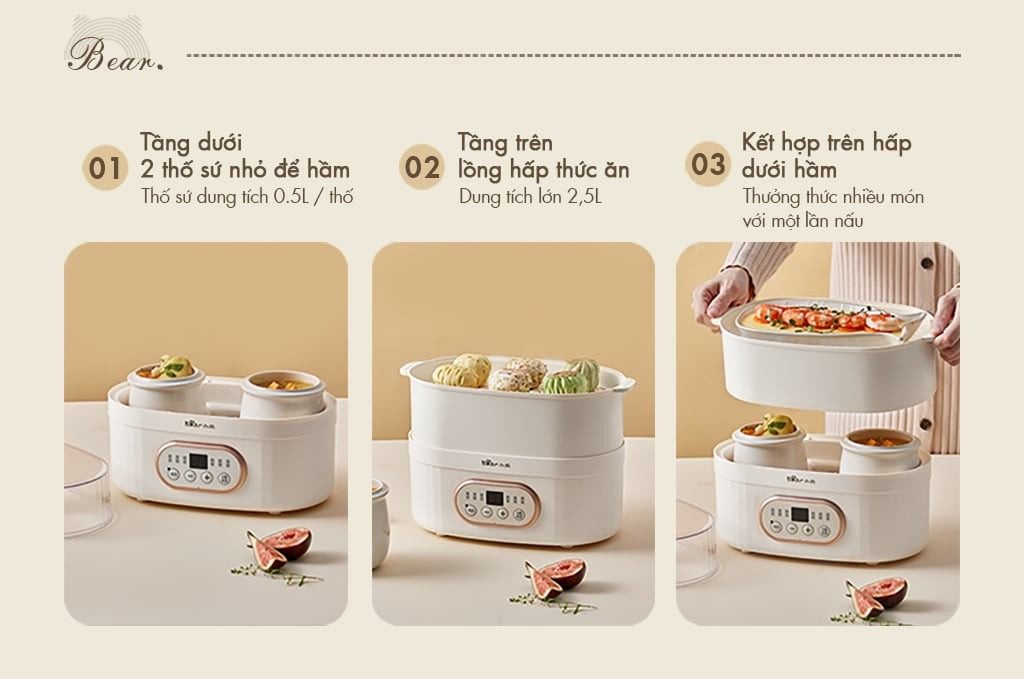 Nồi nấu chậm Bear DDZ-C10V1 – ảnh 7