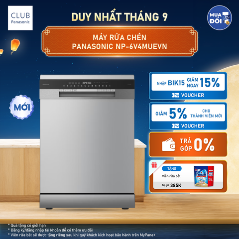 Máy rửa chén dung tích lớn 3 vòi phun Panasonic NP-6V4MUEVN