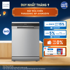 Máy rửa chén dung tích lớn 3 vòi phun Panasonic NP-6V4MUEVN