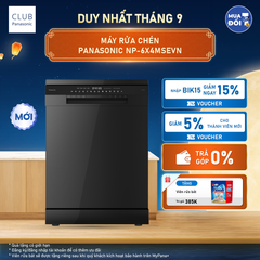 Máy rửa chén dung tích lớn 3 vòi phun Panasonic NP-6X4MSEVN