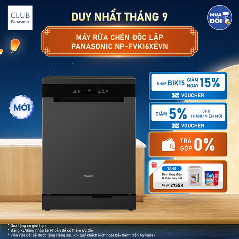 Máy rửa chén độc lập Panasonic NP-FVK16XEVN