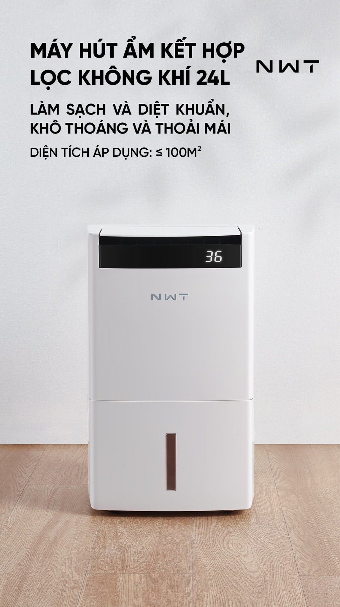 Máy hút ẩm NWT 24L – ảnh 2