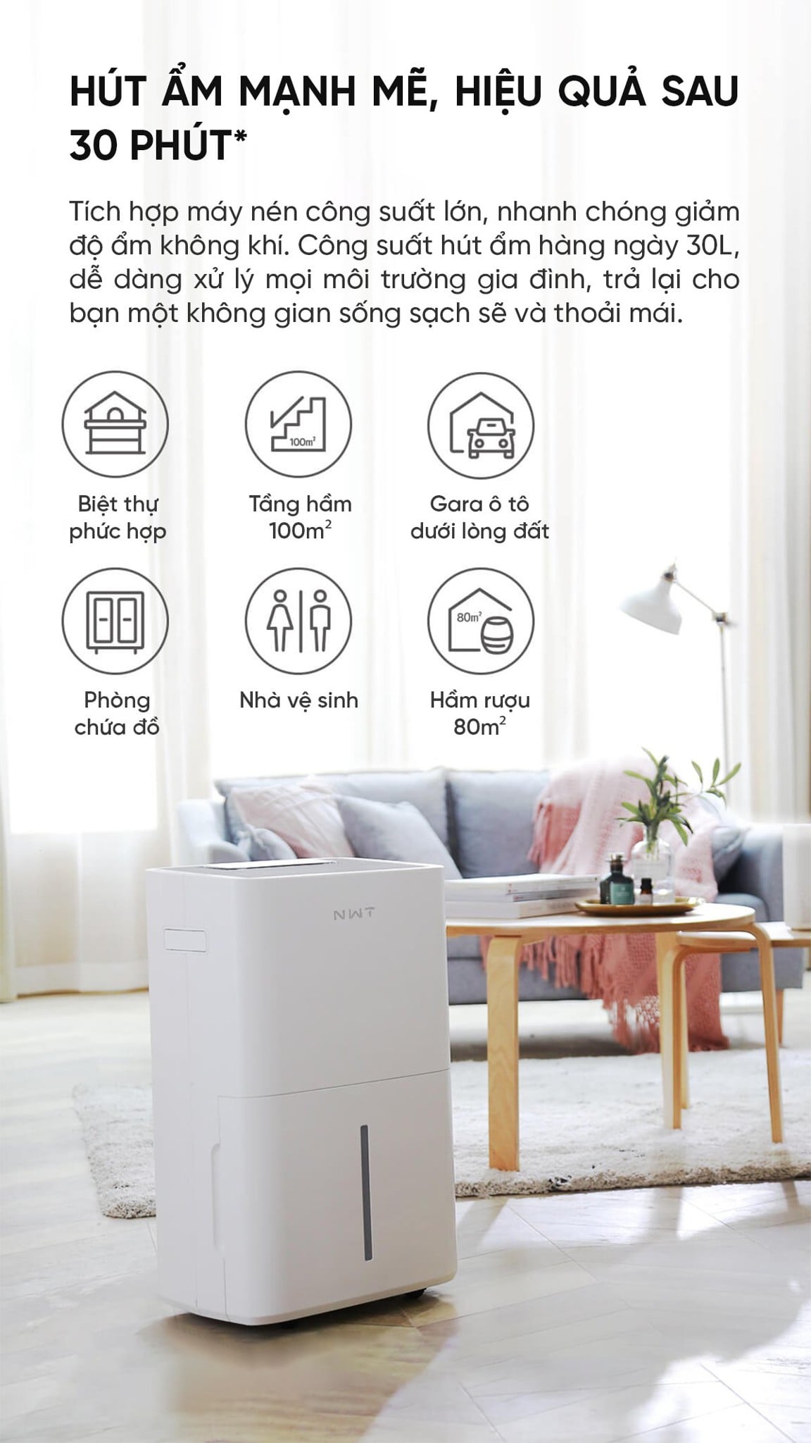 Máy hút ẩm NWT 30L – ảnh 4