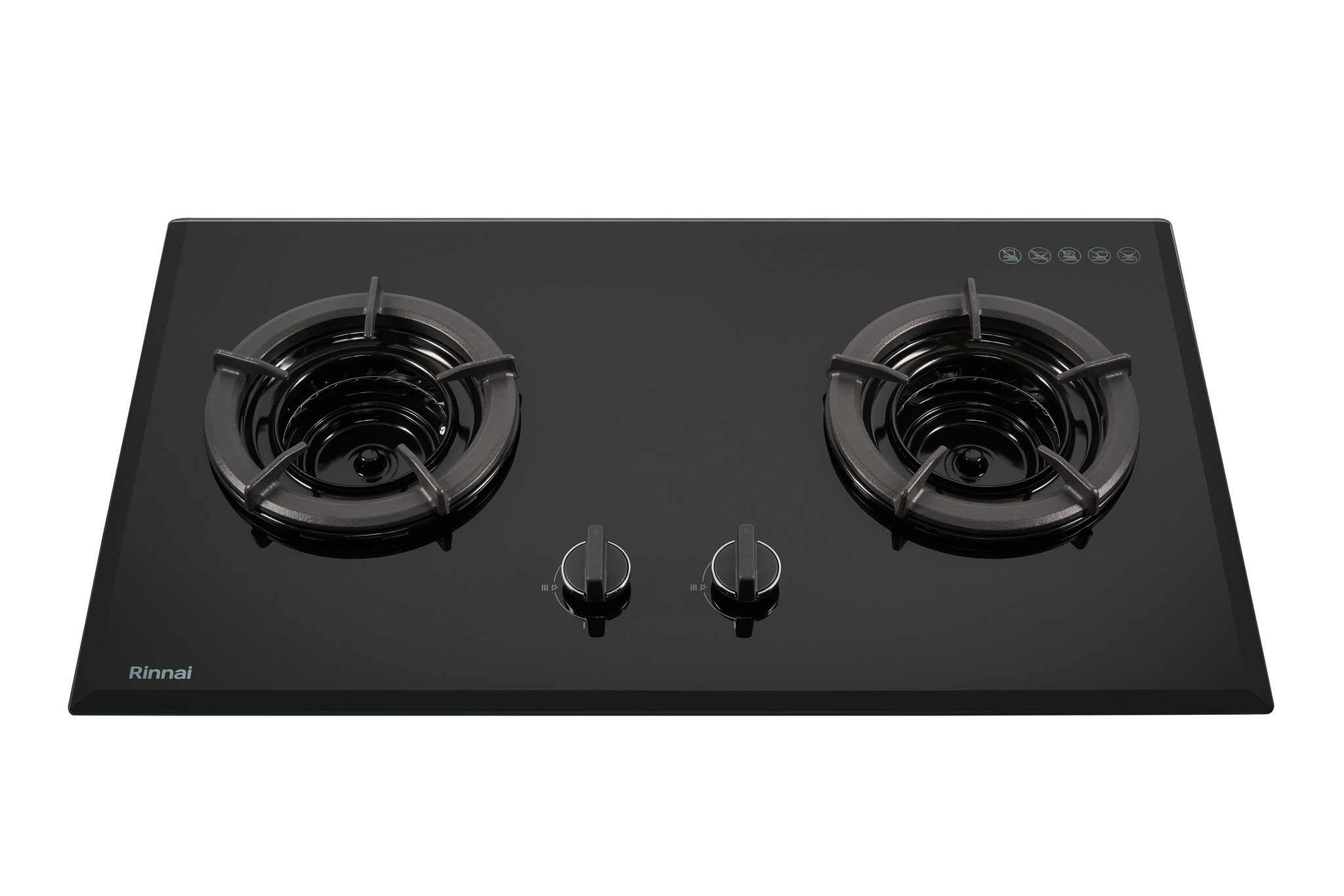 Bếp gas âm Rinnai RVB-2iFC(B) 780mm 2 lò nấu, mặt kính cường lực