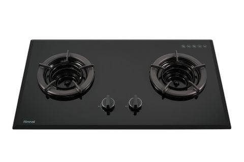 Bếp gas âm Rinnai RVB-2iFC(B) 780mm 2 lò nấu, mặt kính cường lực
