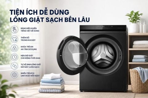 Máy giặt sấy Panasonic Inverter giặt 10 kg - sấy 7 kg NA-S20DG1BVT