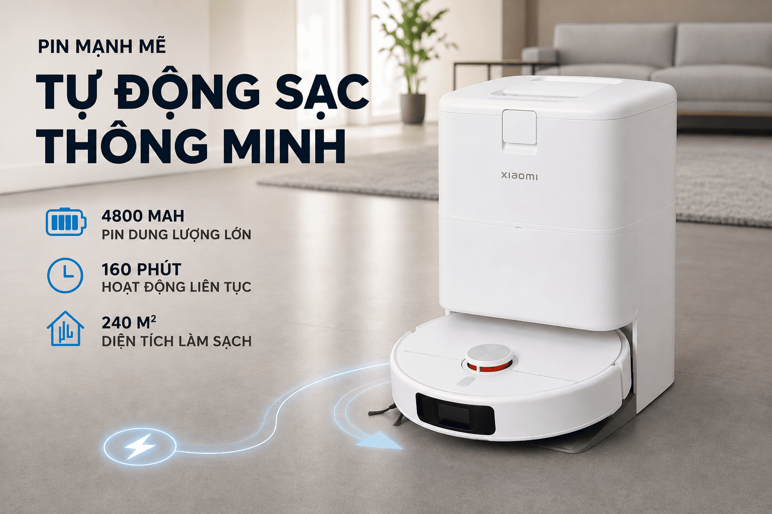Robot hút bụi Xiaomi H50 Pro EU BHR089NEU - công nghệ