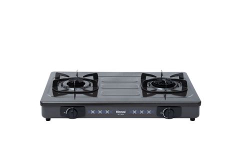 Bếp gas dương Rinnai RV-715Slim(G) 702mm 2 lò nấu, mặt thép phủ men