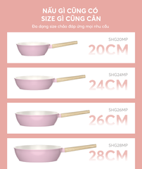 Chảo phủ sứ nano đáy từ Sunhouse healthy SHG24MP ảnh 4