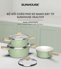 Bộ nồi phủ sứ nano đáy từ Sunhouse healthy SHG7979MT1 ảnh 8