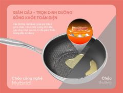 Chảo xào inox liền đáy hybrid Sunhouse healthy IN28M8 ảnh 8