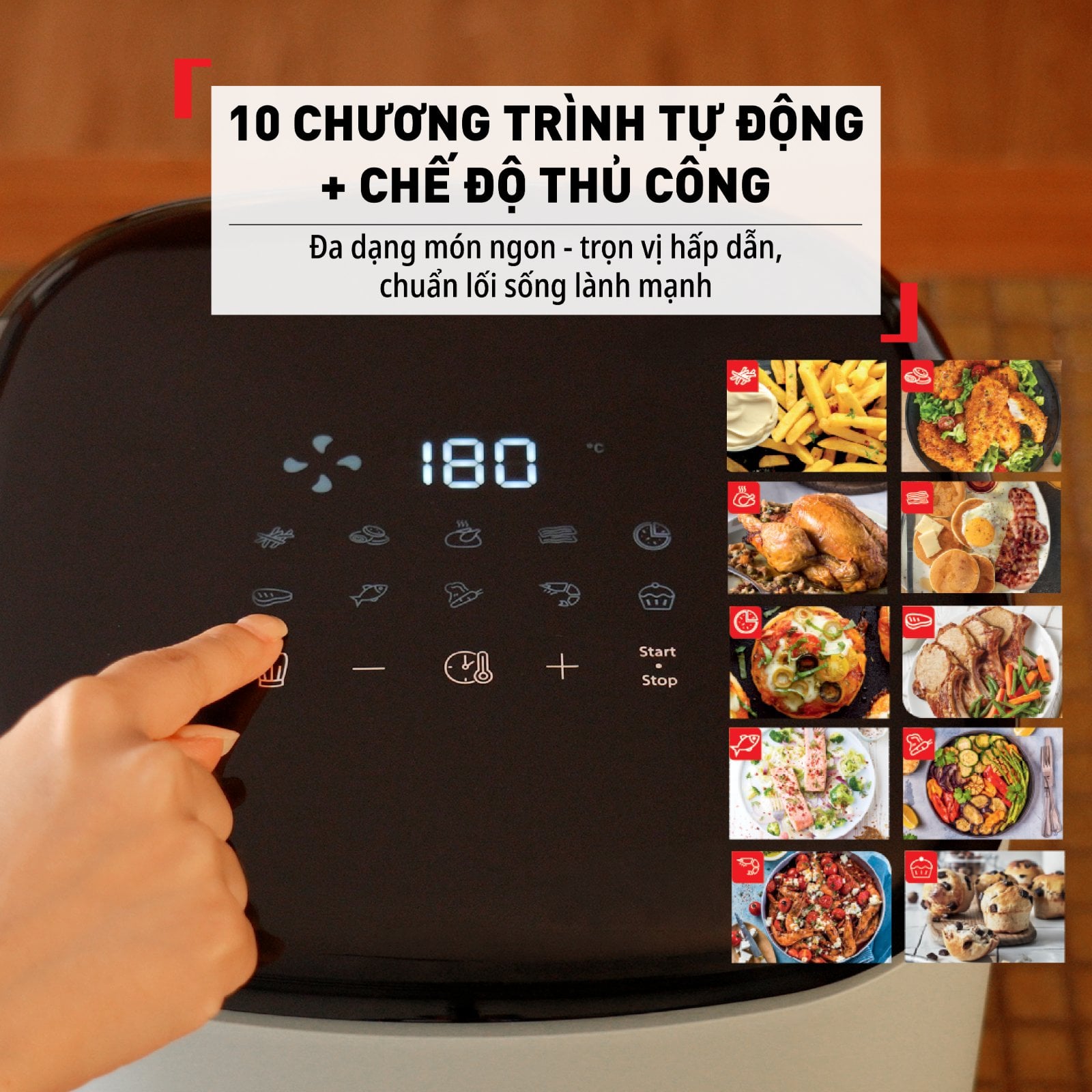 Nồi chiên không dầu Tefal POP - hình ảnh thực tế Nồi chiên không dầu Tefal POP - hình ảnh thực tế